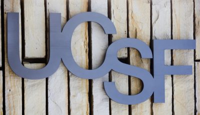 Photo of a physical sign for UCSF